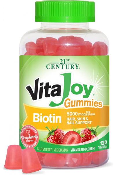 21st Century فيتاجوي حلوى بيوتين ٥٠٠٠ ميكروغرام، ٦٠ حلوى