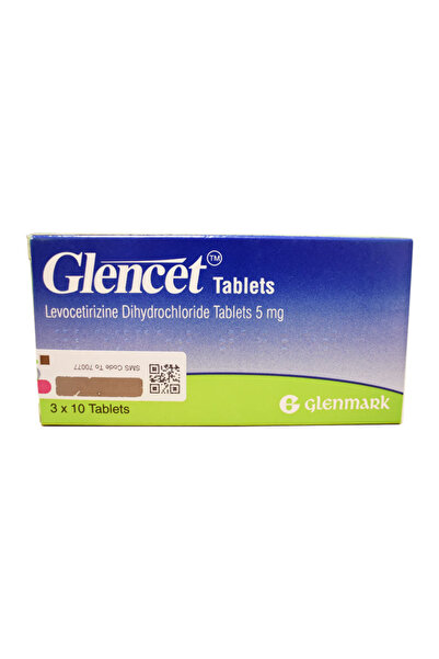 GLENMARK Glencet 5Mg Tablets for Allergy Relief, 10 Tablets
