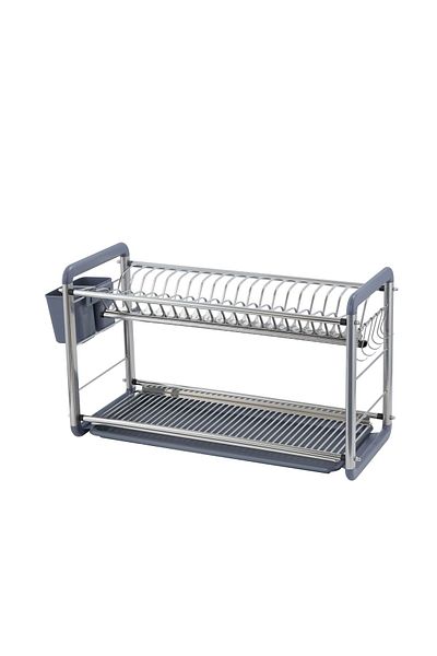 SAFA Multifunctional 2-Tier Stainless Steel Dish Drying Rack for Dishes, Tableware, and Kitchen Supplies