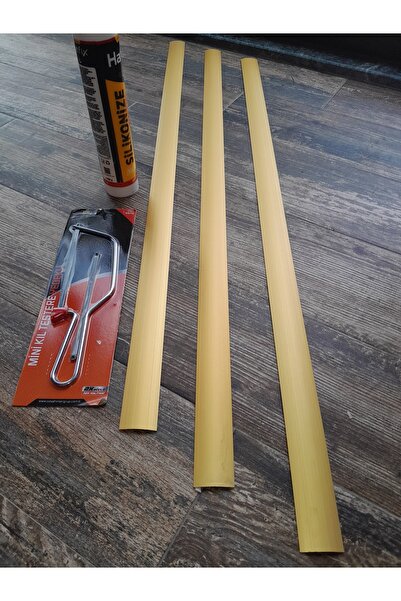 KMS HOME Gold Sarı Kapı Eşiği + Silikon + Mini Testere