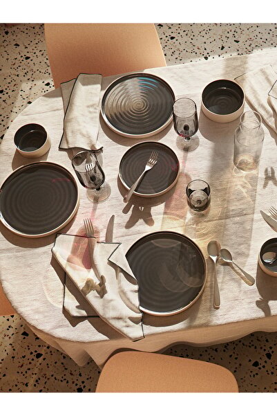 IKEA OMBONAD Side Plate, Dark Gray, 20 cm