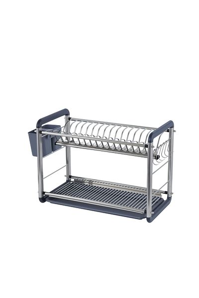 SAFA Multifunctional 2-Tier Stainless Steel Dish Drying Rack for Dishes, Tableware, and Kitchen Supplies