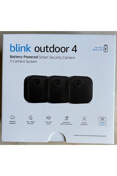 Blink Outdoor 4 Wire-Free Smart Security 3 Camera System Kit 4th Gen