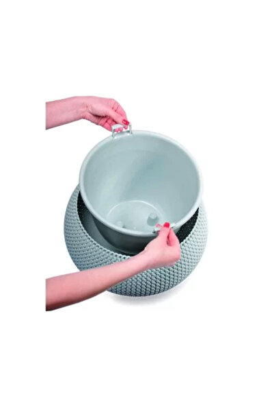 Prosperplast Ghiveci decorativ pentru flori, rotund, albastru, 29 x 19,5 cm, Splofy Bowl