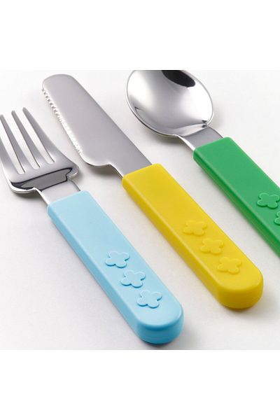 SMASKA 3-piece Cutlery Set, Assorted Colors