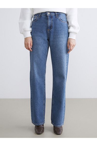 LC Waikiki Γυναικείο Jean Παντελόνι Baggy Fit