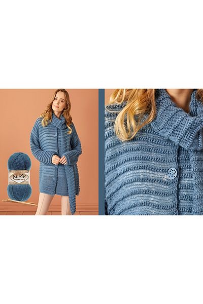 Alize Angora Gold Hand Knitting Yarn 100g 550m - 20% Wool - 80% Acrylic - Color No: 40 - Blue