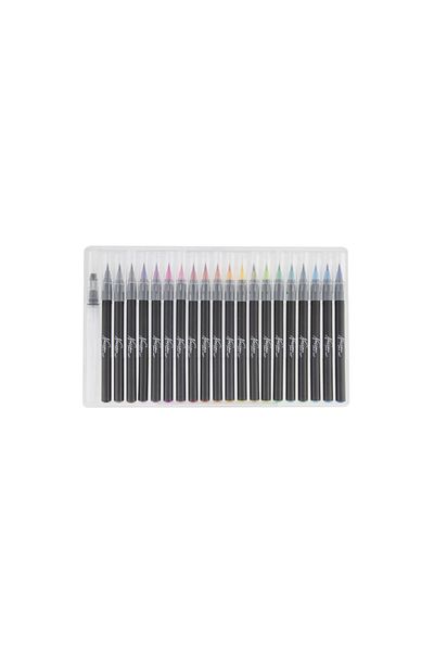 Nassau fine art Set Markere cu Vârf Pensulă – 20 Bucăți – Ideal pentru Ilustrații, Caligrafie și Design