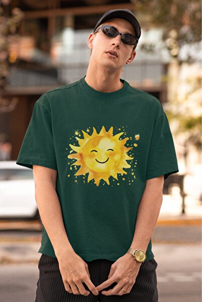 ArtYus TRIOCĂ CU MÂINĂ SCURTĂ CU Gât rotund, IMPRIMATĂ CU TRANSFER SOLAR SMIL...