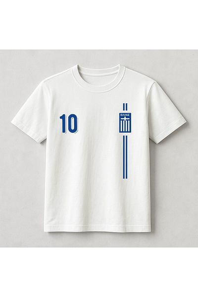 Pisa Art Ελλάδα Ποδοσφαιρικό T-Shirt Ελληνική ποδοσφαιρική ριγέ φανέλα