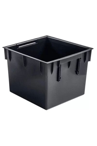 Prosperplast Ghiveci de flori, Prosperplast, Rato Low, pătrat, 6,8 L, imitație de ratan, alb, 20 x 20 x 20,2 cm