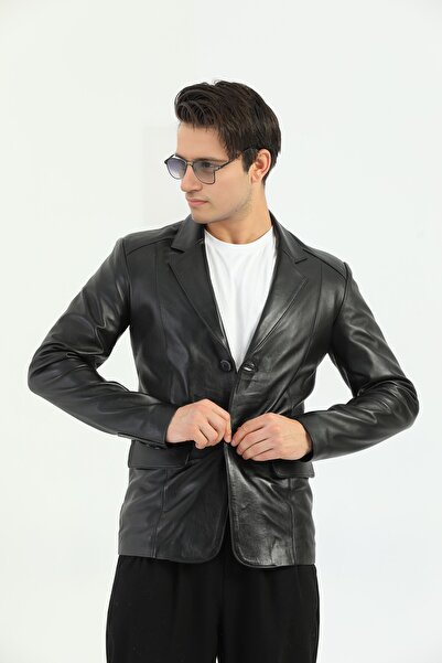 LAKECH LEATHER ERKEK BLAZER DERİ CEKET