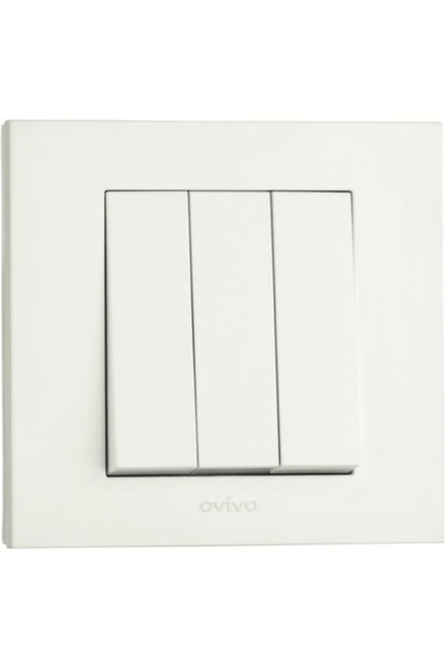 OVİVO Tenda Grano مفتاح ثلاثي أبيض - 3 إطارات متضمنة