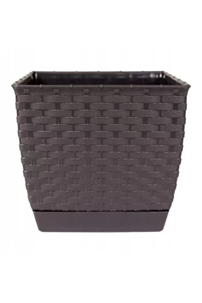 Prosperplast Γλάστρα, Prosperplast, Ratolla, τετράγωνη, 3,8 L, καφέ, 19 x 19 x 15,9 cm