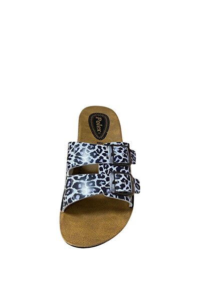 POLEX Women's Double Buckle Flat Sole Slippers