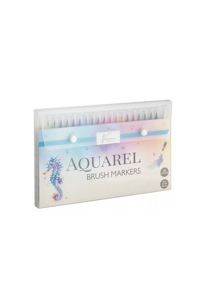 Nassau fine art Set Markere cu Vârf Pensulă – 20 Bucăți – Ideal pentru Ilustrații, Caligrafie și Design
