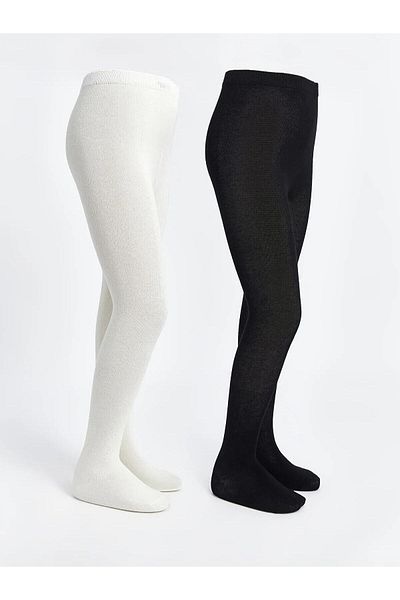 LC Waikiki Lcw Kids Basic Girls Pantyhose 2-Piece (W5)