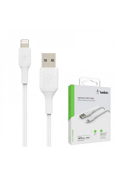 Belkin iPhone Data and Sync Cable 1 Meter - Brand - High Performance and Durability Every Time White