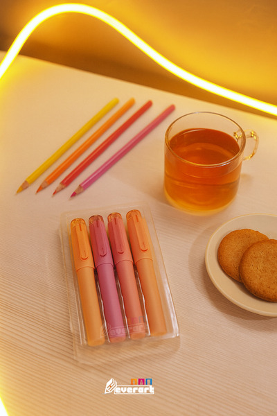 everart Fosforlu pastel Renk 4 lü Kalem Seti