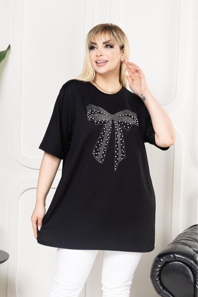 EMEZ Blouse with Pearl Ribbon Detail