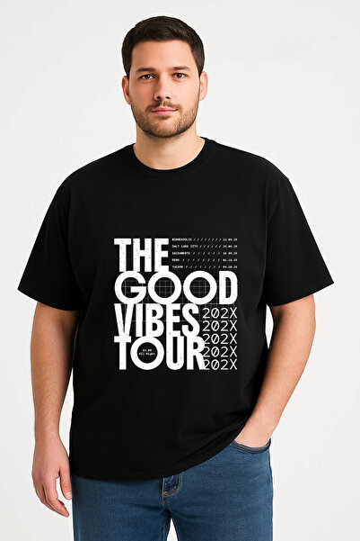 ELNOYA تي شيرت مريح برقبة دائرية مطبوع عليه "The Good" من القطن الأبيض للجنسين