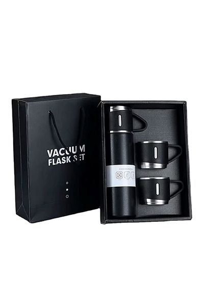 EMATTERIO Set Termos 3 Căni 500 ml, Oțel Inoxidabil, Izolație 12h, Închidere Ermetică