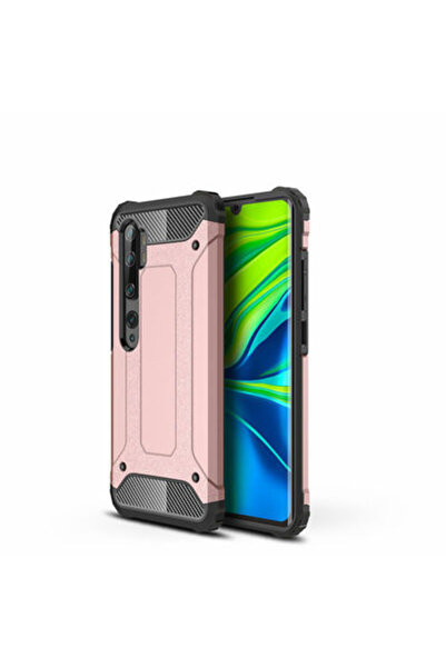 Paladyum Case Xiaomi Mi Note 10 Lite Uyumlu Rose Gold Tank Kılıf