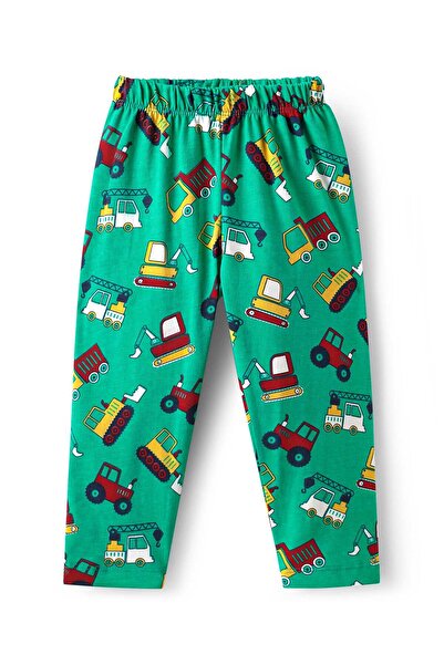 Babyhug Night Suit With Vehicle Print - Green