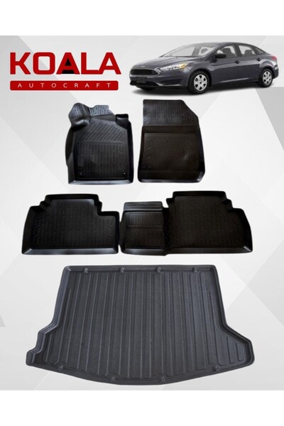 KoalaOtoTekstil Ford Focus 3-4 Sedan (2011-2018)Ile Uyumlu - Araca Özel Paspa...