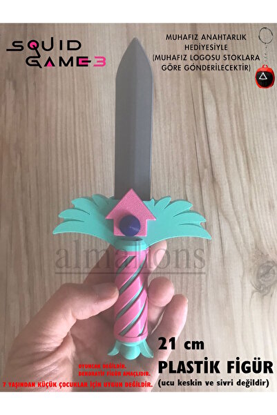 almalions Squid Game 3 Bıçak Figürü - 21 CM - Anahtarlık Hediyeli