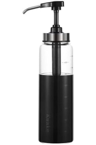 cc bin shihon 500ml Glass Sauce Pump Bottle Leakproof Dispenser for Olive Oil Ketchup Mustard and Condiments