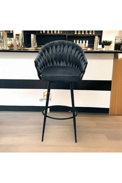 Al Saada Home Limited Quantity Bar Chair - 105 x 60 x 60 cm - Dark Grey