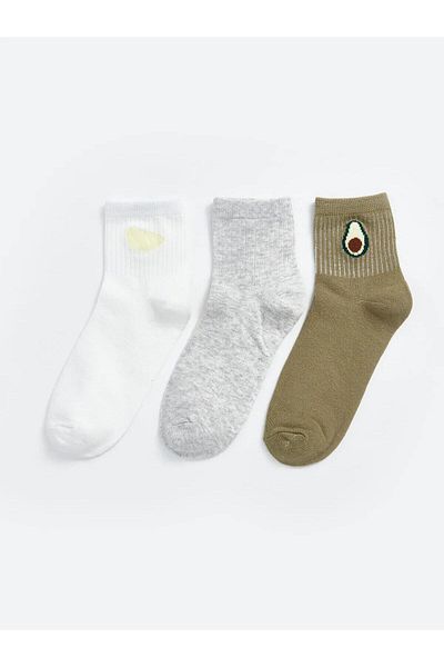 LC Waikiki Lcw Dream Printed Women's Socks 3-Piece (W5)