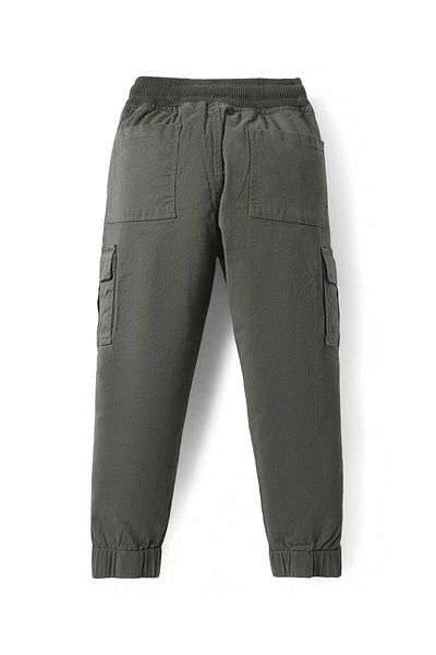Pine kids Pine Kids Cotton Elastane Woven Solid Color Trouser - Olive Green