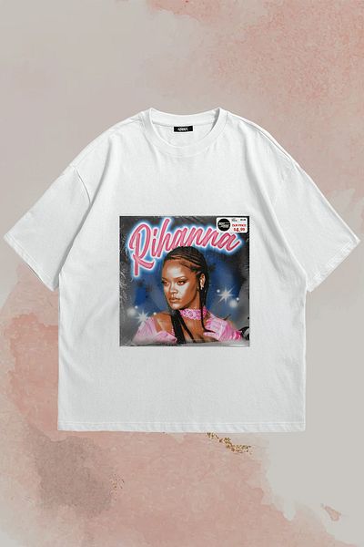 Grove Fashion Rihanna Y2K Printed Unisex Ovesize T-Shirt