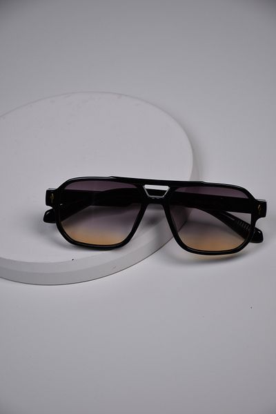 LOOKUP NEW Unisex Women Men Uv400 Protected Bone Drop Marginal Metal Detail Sunglasses