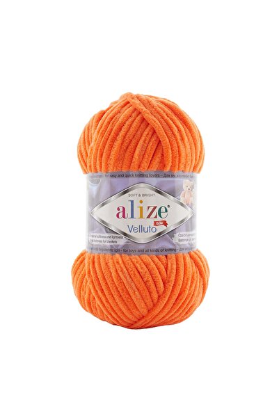 Alize Ață de tricotat manual Velluto 100g - 68M – Ață moale cu textura catife...
