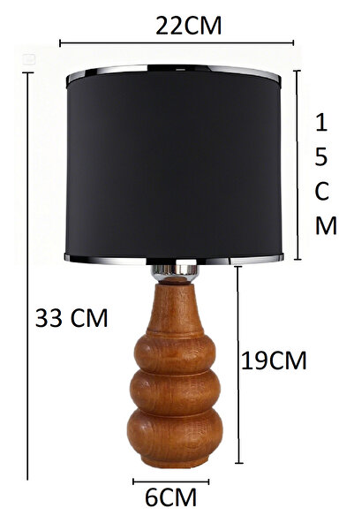 571 Store Sina Table Lampshade Wooden Body Fabric Headboard Decorative Table Lamp Night Light