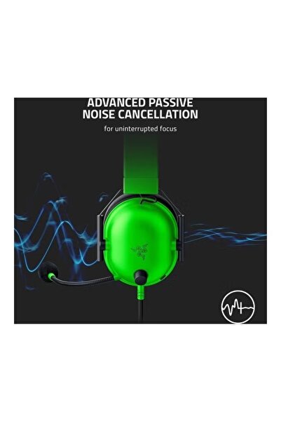 RAZER سماعة رأس رياضية إلكترونية سلكية متعددة المنصات BlackShark V2 X - خضراء - خضراء