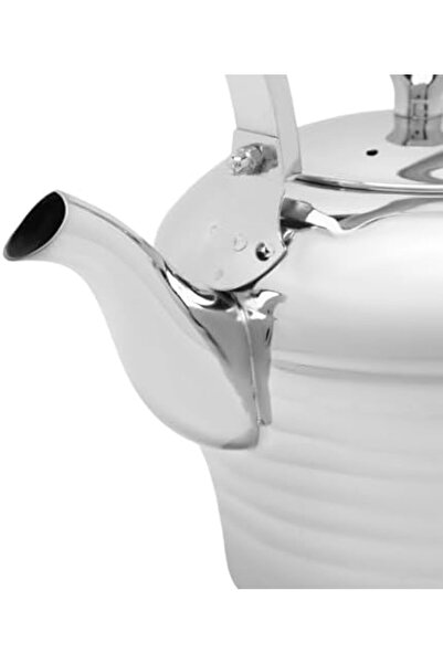 cc bin shihon Premium Stainless Steel Teapot 1.2L Silver Color with Rings Design Heat Insulated for Hospitality