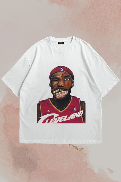 Grove Fashion Tricou oversize unisex cu imprimeu NBA Art