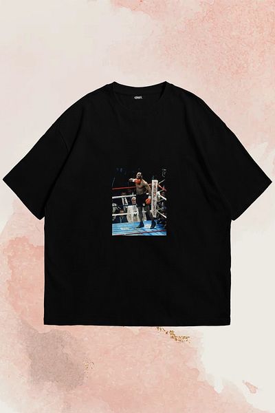Grove Fashion Tricou supradimensionat unisex cu imprimeu Mike Tyson