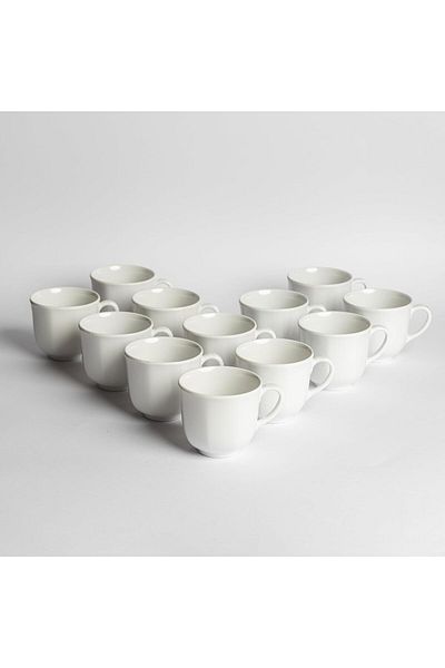 mastergold 12pcs Tea and Coffee Cups Set 380ml Unbreakable Healthy Melamine Dishwasher Safe Modern Design