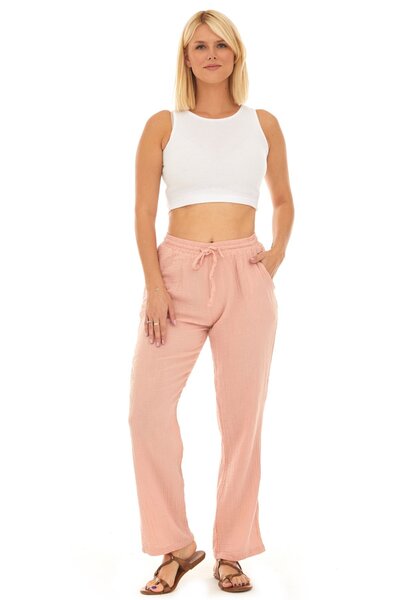 MODA Pink Colored Muslin Thin Pants