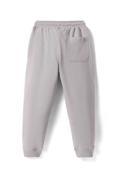 Pine kids Knit Full Length Lounge Pants with Text Print - Grey