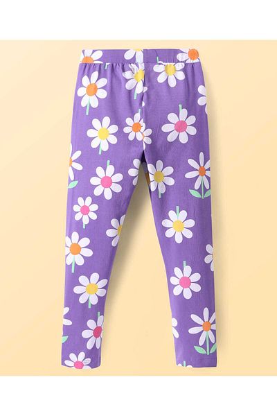 Pine kids Pine Kids Flower Printed Leggings - Purple