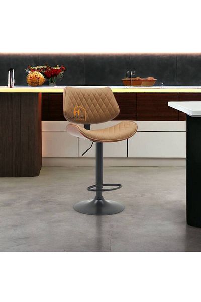 Al Saada Home Bar Chair - 115 x 50 x 50 cm - Brown