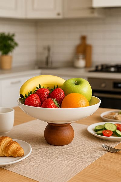 Dia Porcelain Footed Presentation Plate Salad Plate Fruit Plate