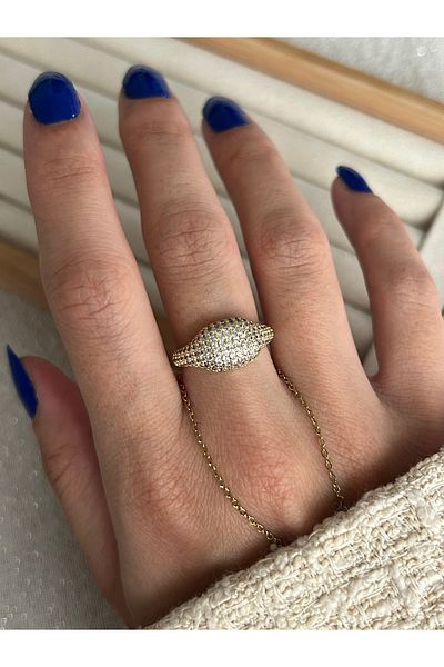 ringbox Silver Color Zircon Stone Chubby Ring