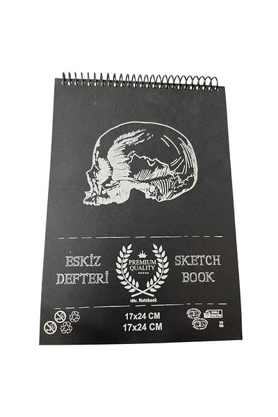ÇEÇEN HOME Spiral Patterned Sketchbook, 40 Sheets 17X24 cm Sketchbook